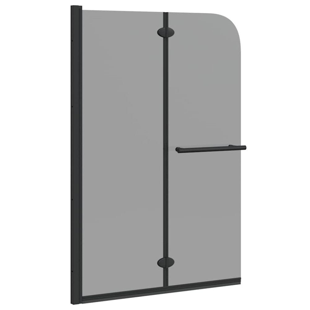 Produktbild för Duschavskärmning Svart 120 x 140 cm ESG-glas och aluminium