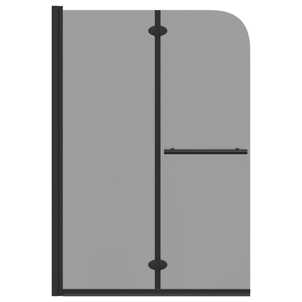 Produktbild för Duschavskärmning Svart 120 x 140 cm ESG-glas och aluminium