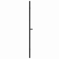 Produktbild för Duschavskärmning Svart 120 x 140 cm ESG-glas och aluminium