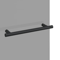 Produktbild för Duschavskärmning Svart 120 x 140 cm ESG-glas och aluminium