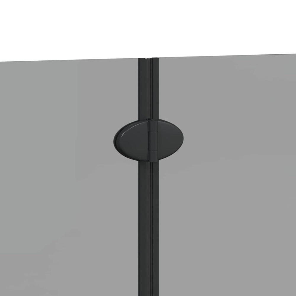 Produktbild för Duschavskärmning Svart 120 x 140 cm ESG-glas och aluminium