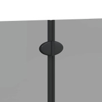 Produktbild för Duschavskärmning Svart 120 x 140 cm ESG-glas och aluminium