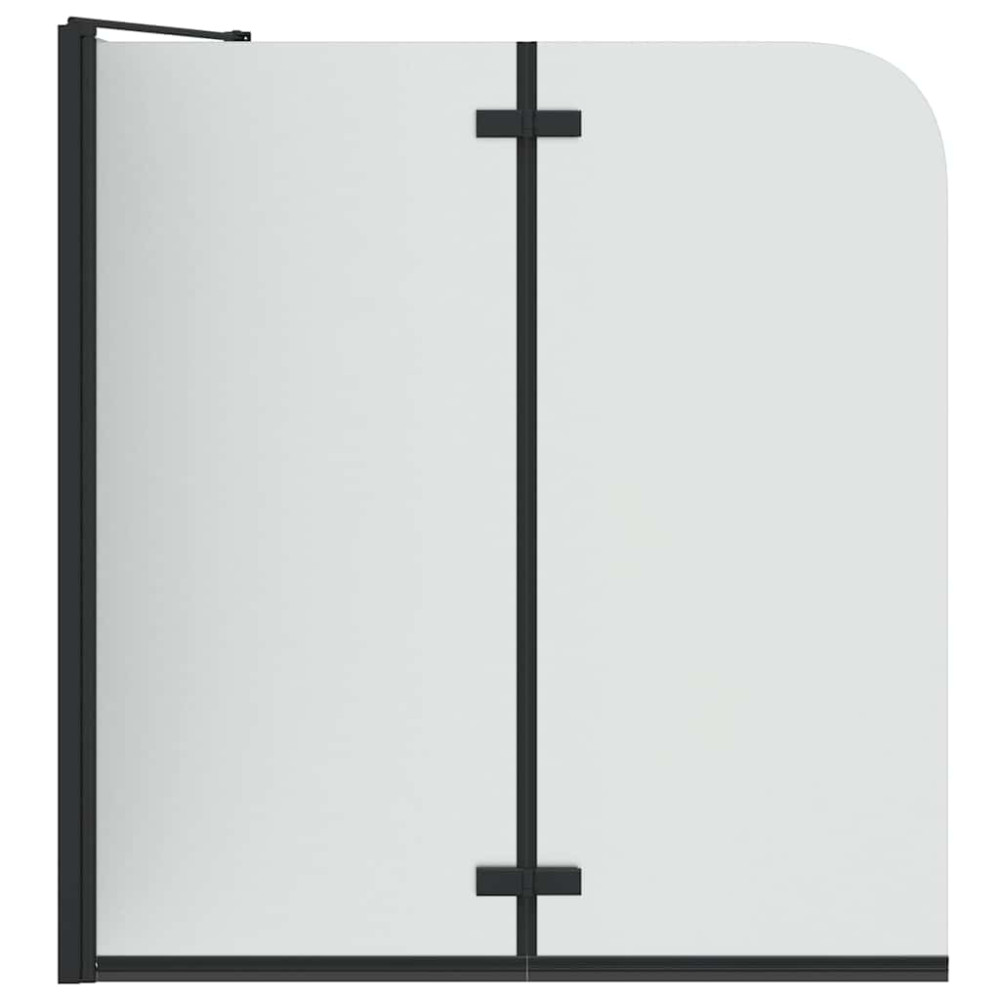 Produktbild för Duschavskärmning Svart 120 x 68 x 130 cm ESG-glas och aluminium