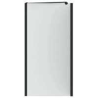 Produktbild för Duschavskärmning Svart 120 x 68 x 130 cm ESG-glas och aluminium