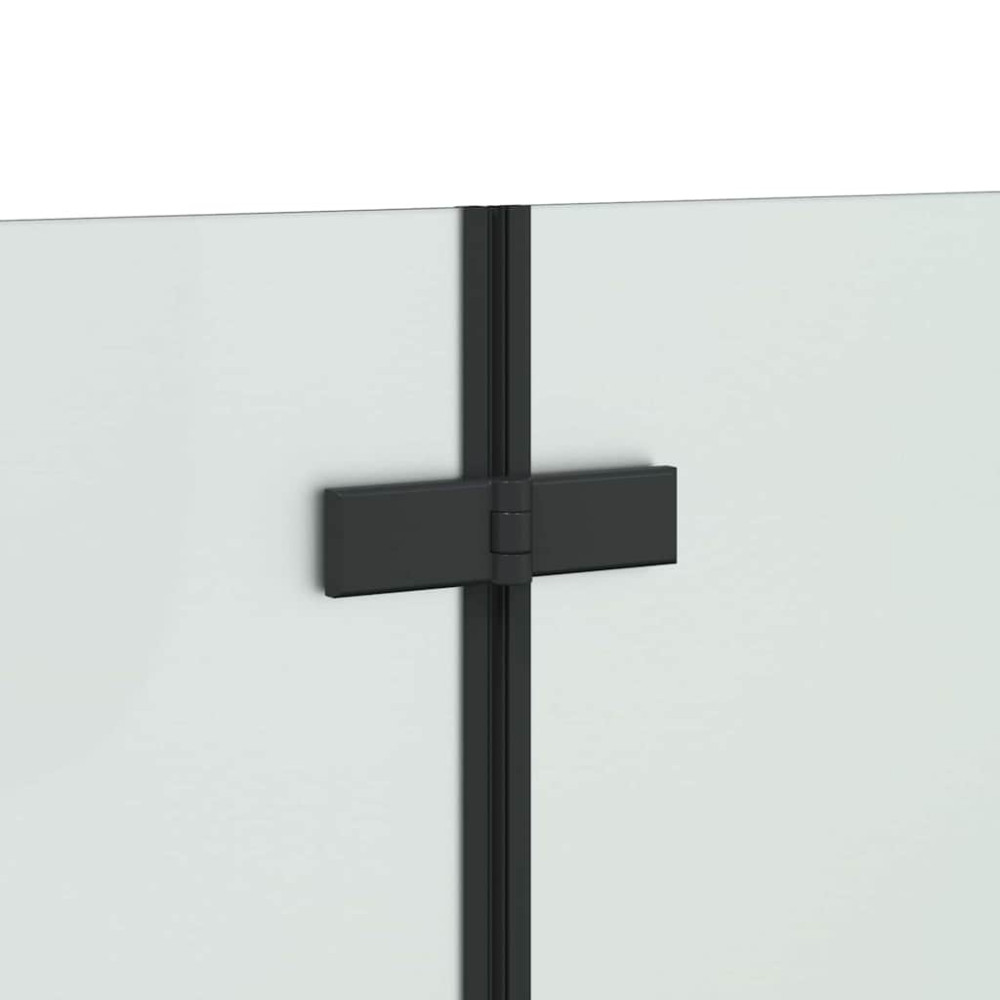 Produktbild för Duschavskärmning Svart 120 x 68 x 130 cm ESG-glas och aluminium