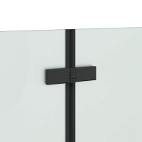 Produktbild för Duschavskärmning Svart 120 x 68 x 130 cm ESG-glas och aluminium