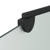 Produktbild för Duschavskärmning Svart 120 x 68 x 130 cm ESG-glas och aluminium