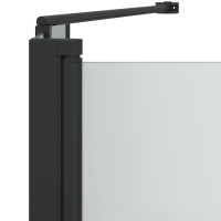 Produktbild för Duschavskärmning Svart 120 x 68 x 130 cm ESG-glas och aluminium