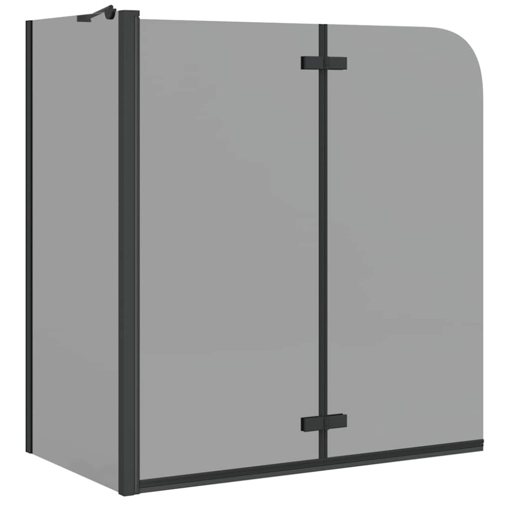 Produktbild för Duschavskärmning Svart 120 x 68 x 130 cm ESG-glas och aluminium