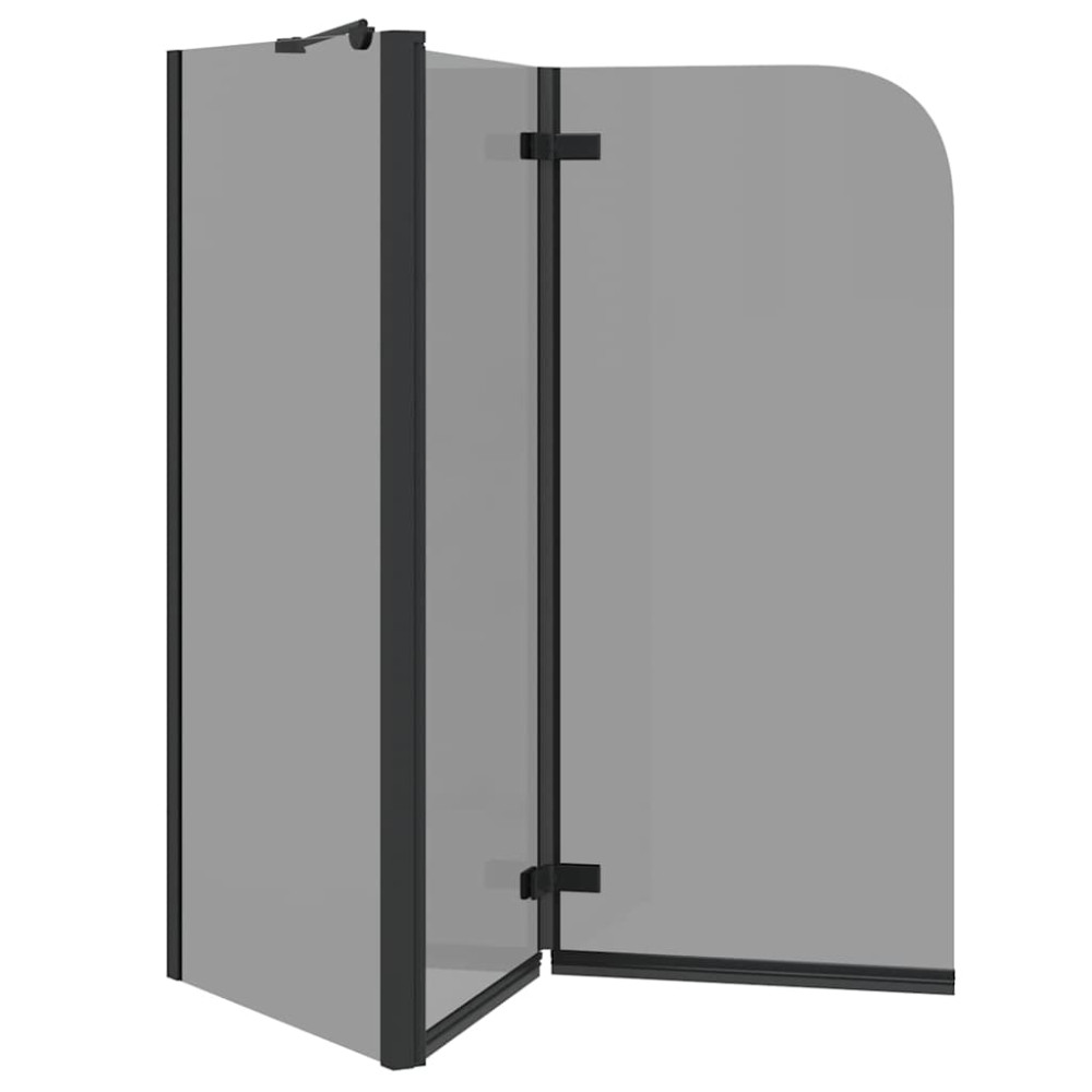 Produktbild för Duschavskärmning Svart 120 x 68 x 130 cm ESG-glas och aluminium
