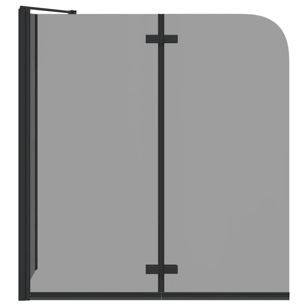 Produktbild för Duschavskärmning Svart 120 x 68 x 130 cm ESG-glas och aluminium