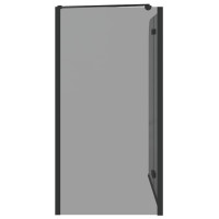 Produktbild för Duschavskärmning Svart 120 x 68 x 130 cm ESG-glas och aluminium