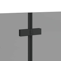 Produktbild för Duschavskärmning Svart 120 x 68 x 130 cm ESG-glas och aluminium