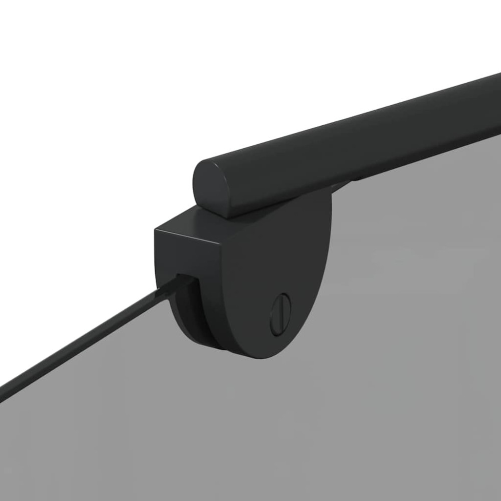 Produktbild för Duschavskärmning Svart 120 x 68 x 130 cm ESG-glas och aluminium