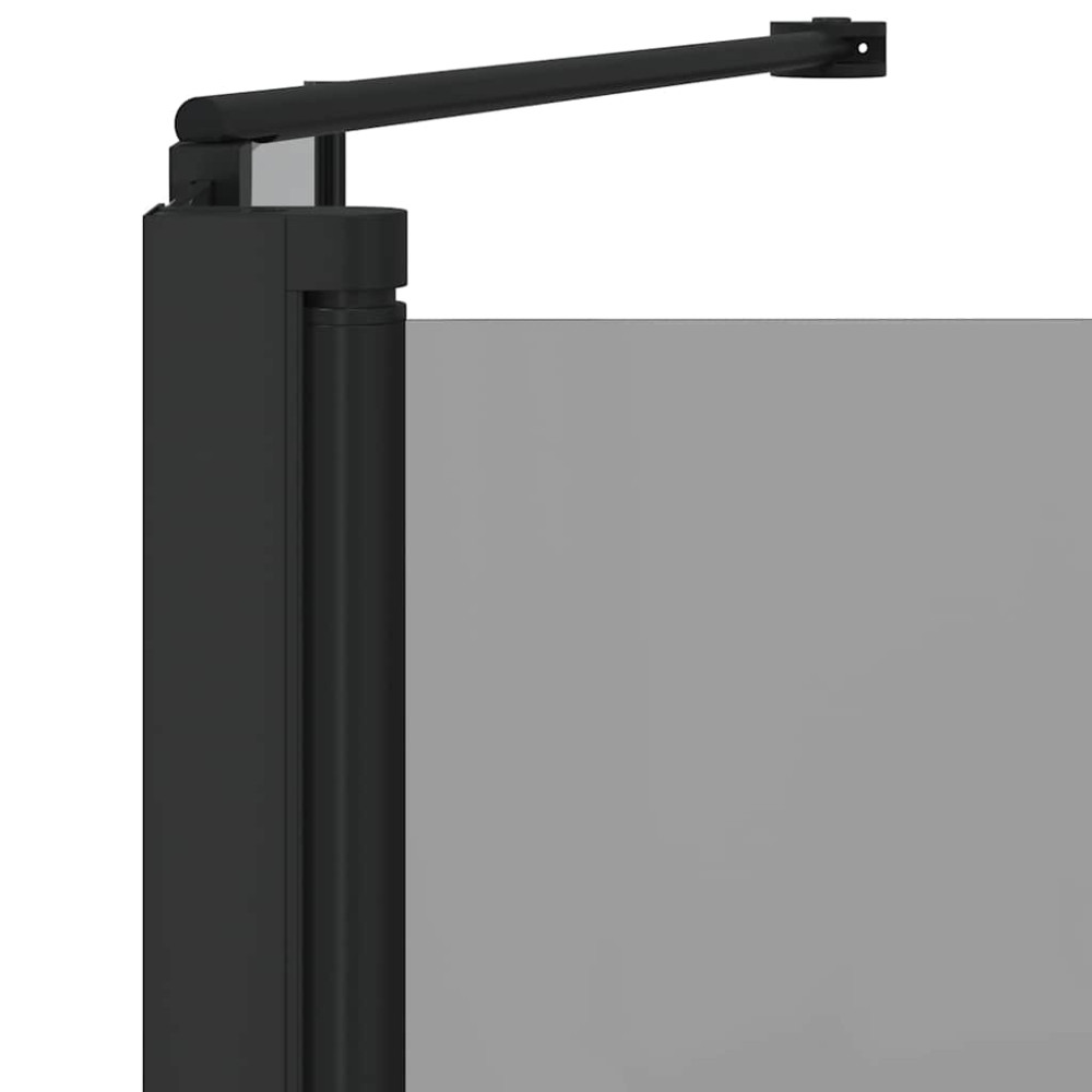 Produktbild för Duschavskärmning Svart 120 x 68 x 130 cm ESG-glas och aluminium