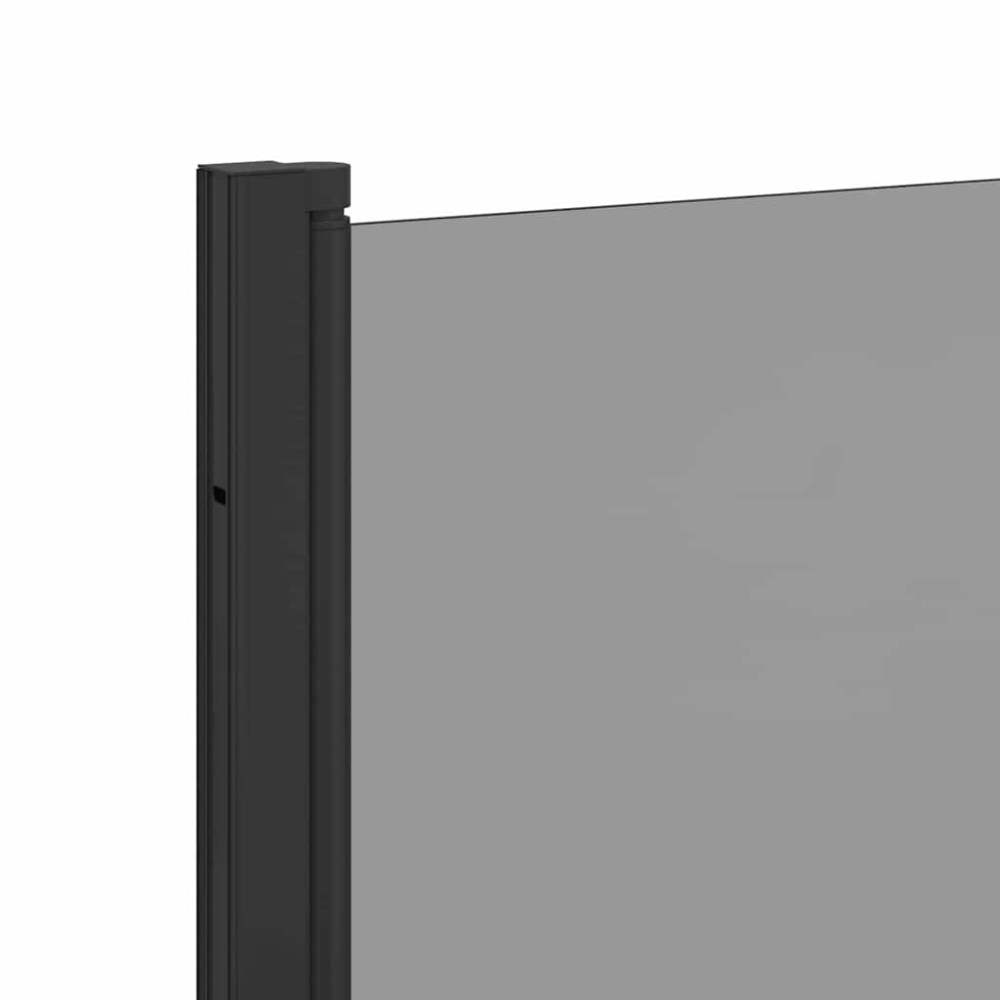 Produktbild för Duschavskärmning Svart 130 x 138 cm ESG-glas och aluminium