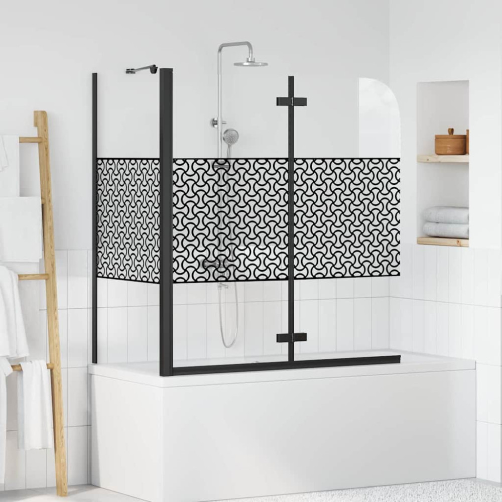 Produktbild för Badrumsinredning Geometriskt Svart 120 x 67 x 129 cm