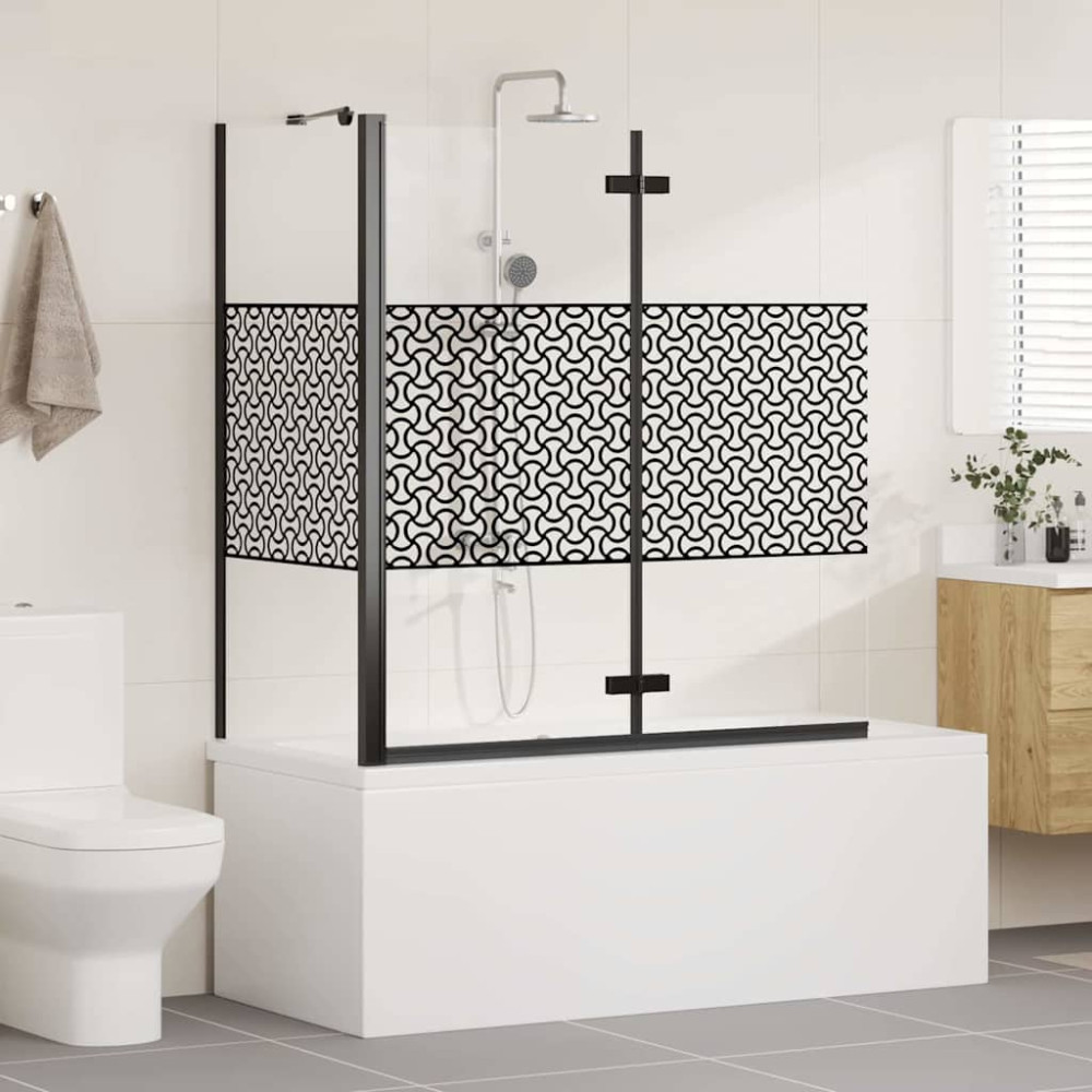 Produktbild för Badrumsinredning Geometriskt Svart 120 x 67 x 129 cm