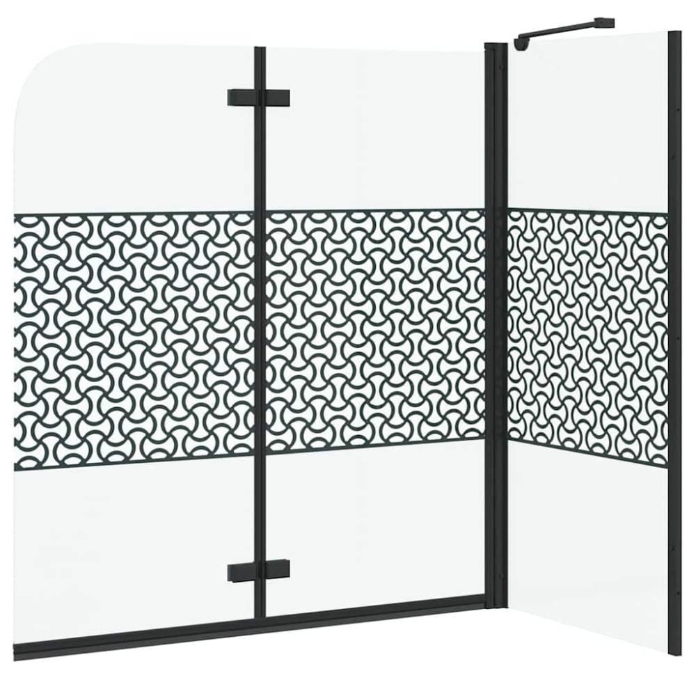 Produktbild för Badrumsinredning Geometriskt Svart 120 x 67 x 129 cm