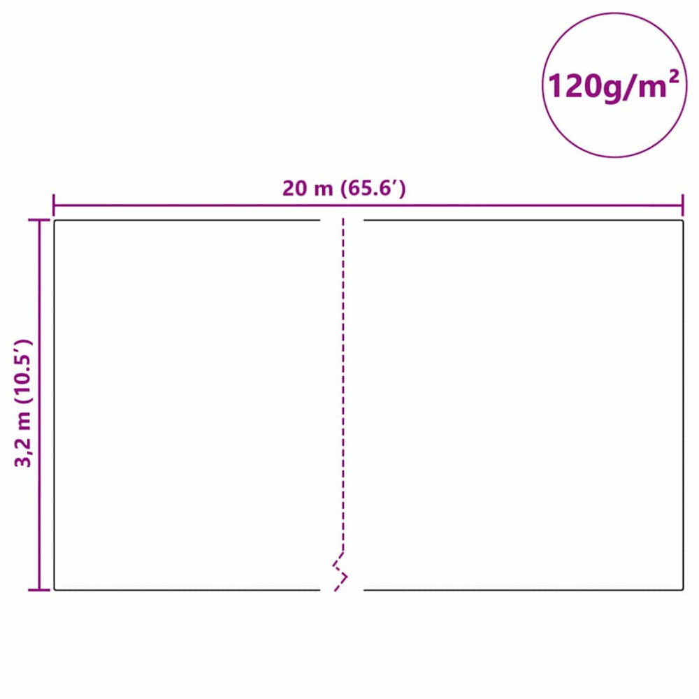 Produktbild för Frostskydd för växtfleece Vit 20 x 3,2 m Syntetiskt tyg