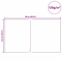 Produktbild för Frostskydd för växtfleece Vit 20 x 3,2 m Syntetiskt tyg