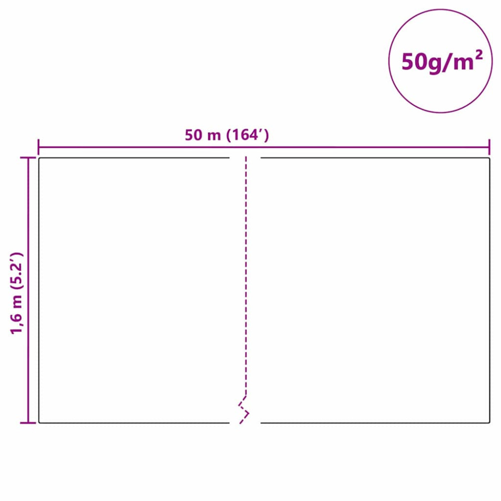 Produktbild för Frostskydd för växtfleece Grön 50 x 1,6 m Syntetiskt tyg