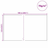 Produktbild för Frostskydd för växtfleece Grön 100 x 1,6 m Syntetiskt tyg