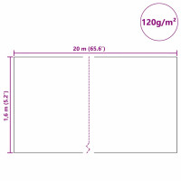 Produktbild för Frostskydd för växtfleece Grön 20 x 1,6 m Syntetiskt tyg