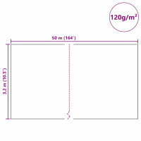 Produktbild för Frostskydd för växtfleece Grön 50 x 3,2 m Syntetiskt tyg