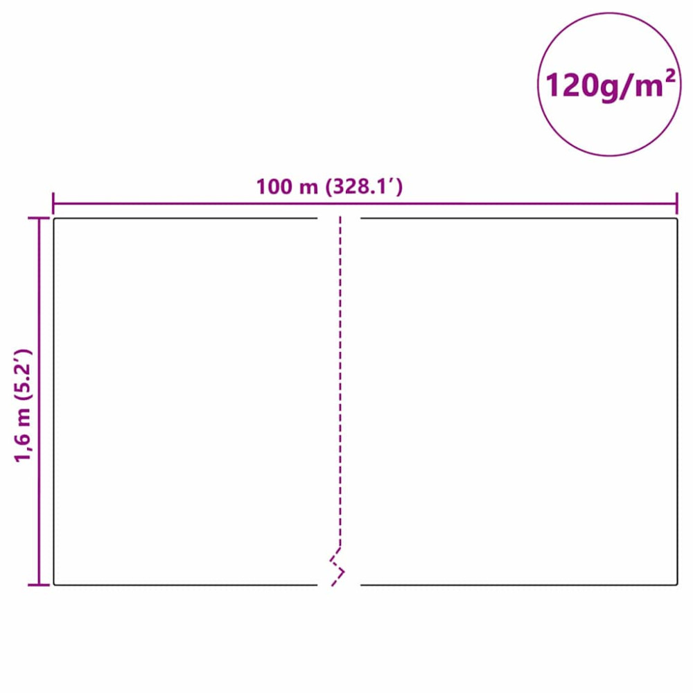 Produktbild för Frostskydd för växtfleece Beige 100 x 1,6 m Syntetiskt tyg