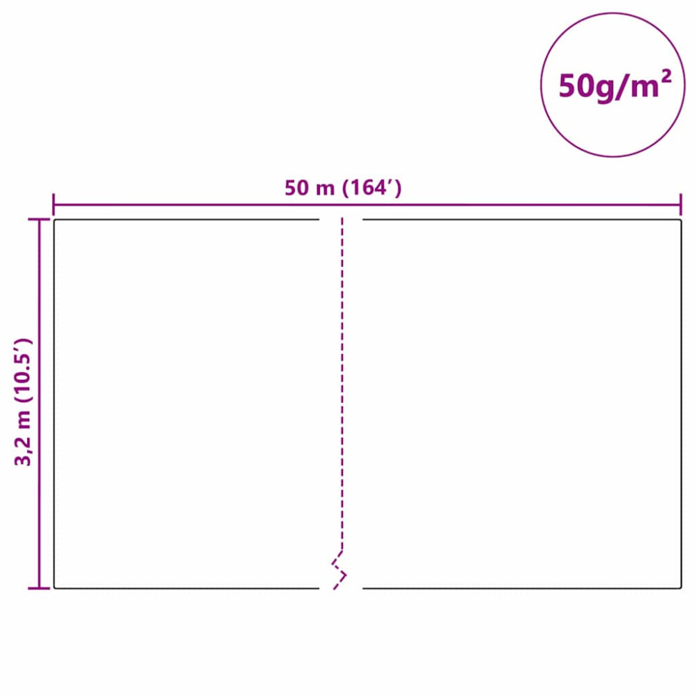 Produktbild för Frostskydd för växtfleece Beige 50 x 3,2 m Syntetiskt tyg