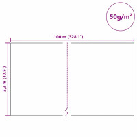 Produktbild för Frostskydd för växtfleece Beige 100 x 3,2 m Syntetiskt tyg