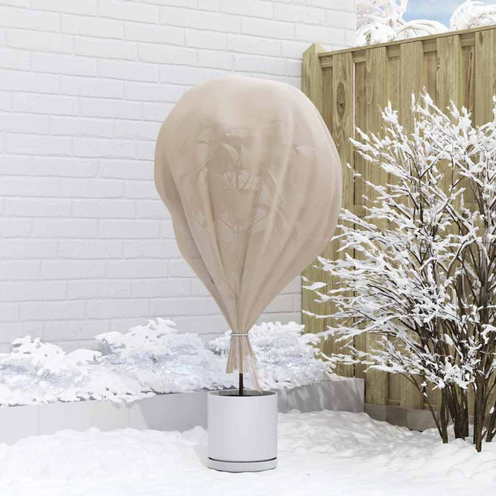 Produktbild för Frostskydd för växtfleece Beige 100 x 3,2 m Syntetiskt tyg