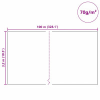 Produktbild för Frostskydd för växtfleece Beige 100 x 3,2 m Syntetiskt tyg