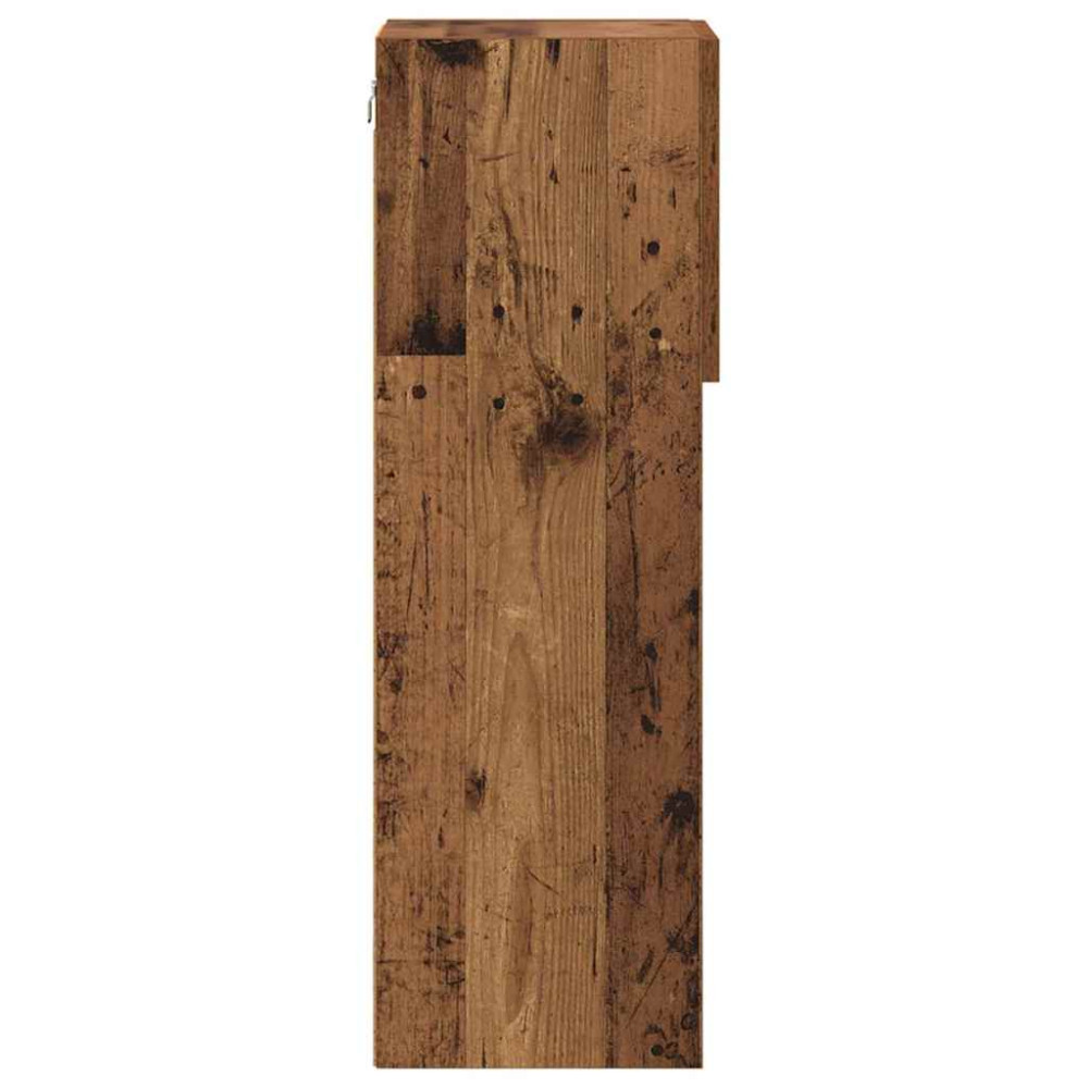 Produktbild för Väggmonterade TV-skåp 2 pcs Gammalt trä 30,5 x 30 x 90 cm