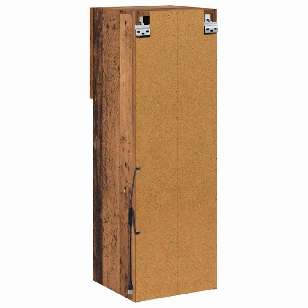 Produktbild för Väggmonterade TV-skåp 2 pcs Gammalt trä 30,5 x 30 x 90 cm
