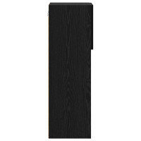 Produktbild för Väggmonterade TV-skåp med LED 2 pcs Svart Ek 30,5 x 30 x 90 cm