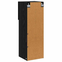 Produktbild för Väggmonterade TV-skåp med LED 2 pcs Svart Ek 30,5 x 30 x 90 cm