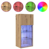 Produktbild för Väggmonterade TV-skåp 2 pcs Artisan Ek 40,5 x 30 x 90 cm