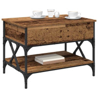Produktbild för Kaffeebord Gammalt trä 70x50x50cm Konstruerat trä