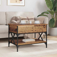Produktbild för Kaffeebord Gammalt trä 70x50x50cm Konstruerat trä