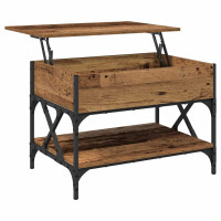 Produktbild för Kaffeebord Gammalt trä 70x50x50cm Konstruerat trä