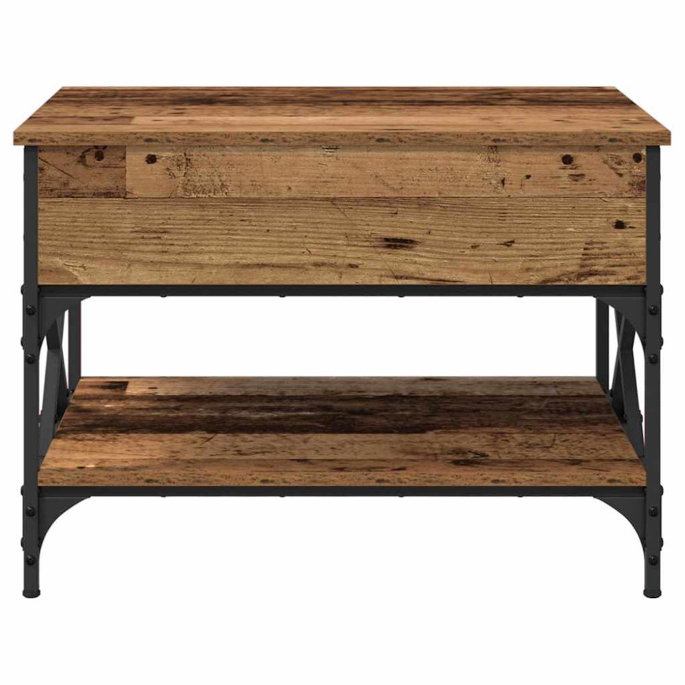 Produktbild för Kaffeebord Gammalt trä 70x50x50cm Konstruerat trä
