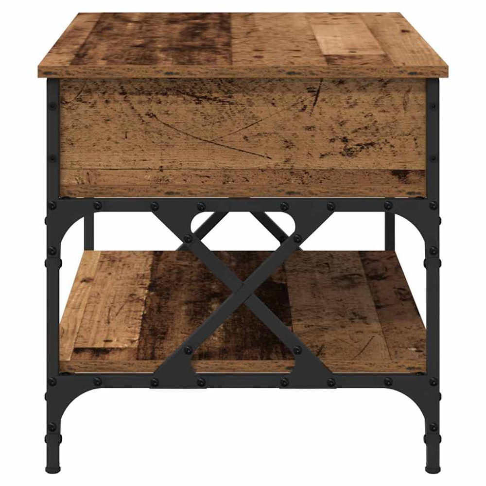 Produktbild för Kaffeebord Gammalt trä 70x50x50cm Konstruerat trä