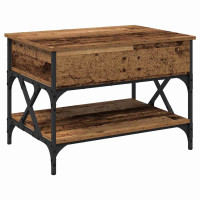 Produktbild för Kaffeebord Gammalt trä 70x50x50cm Konstruerat trä