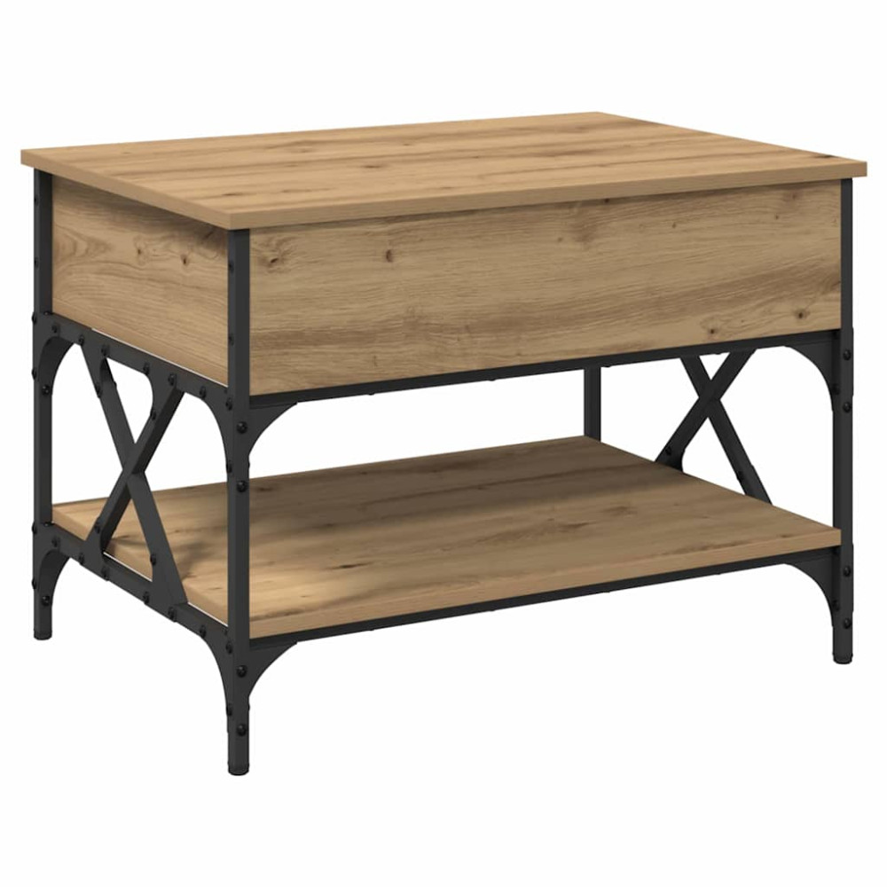 Produktbild för Kaffeebord Artisan Ek 70x50x50cm Konstruerat trä