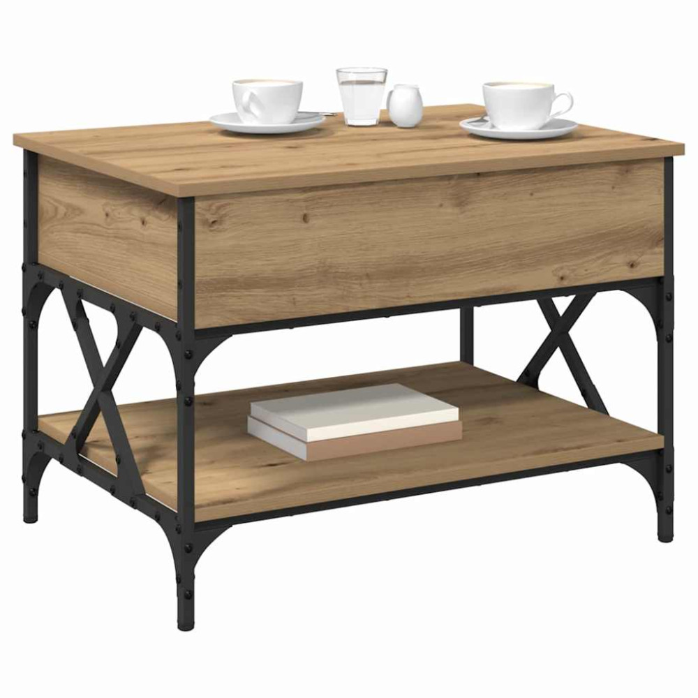 Produktbild för Kaffeebord Artisan Ek 70x50x50cm Konstruerat trä