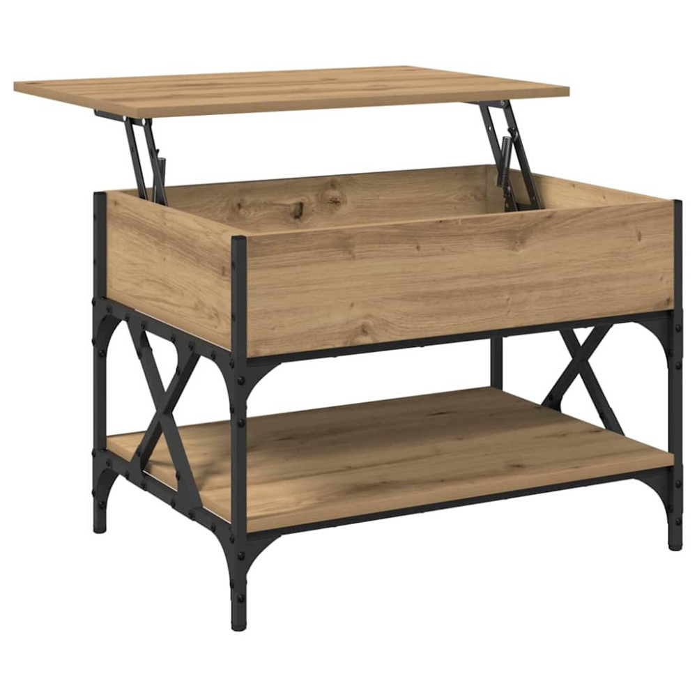 Produktbild för Kaffeebord Artisan Ek 70x50x50cm Konstruerat trä