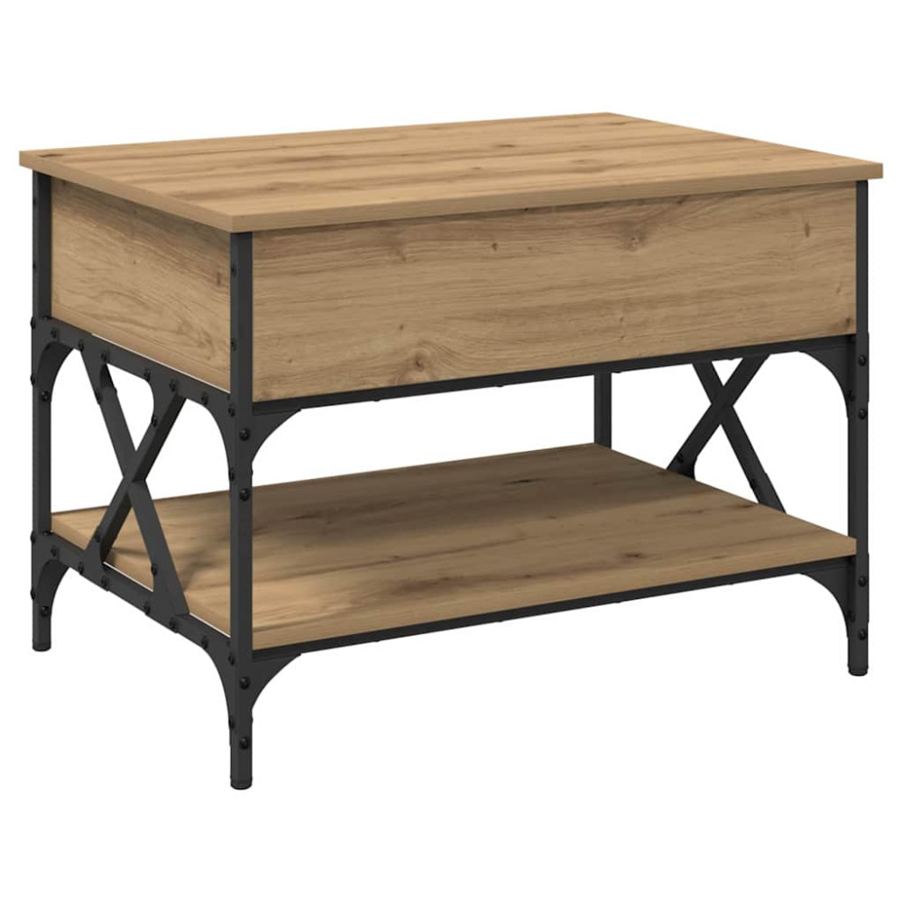 Produktbild för Kaffeebord Artisan Ek 70x50x50cm Konstruerat trä