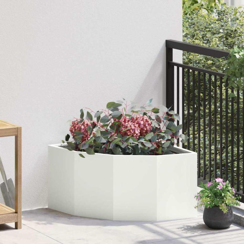 vidaXL Hörnställning Vit 60 x 60 x 35 cm Stål